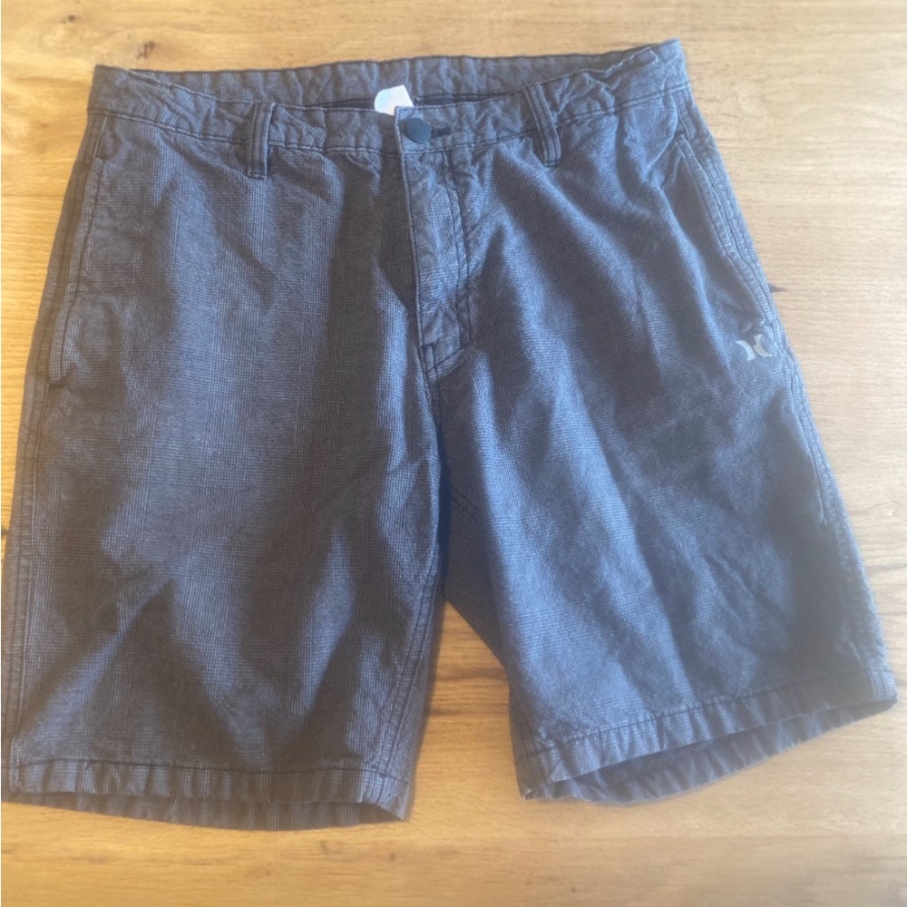 Hurley Plaid Shorts Gray Men’s 33x8” Preowned